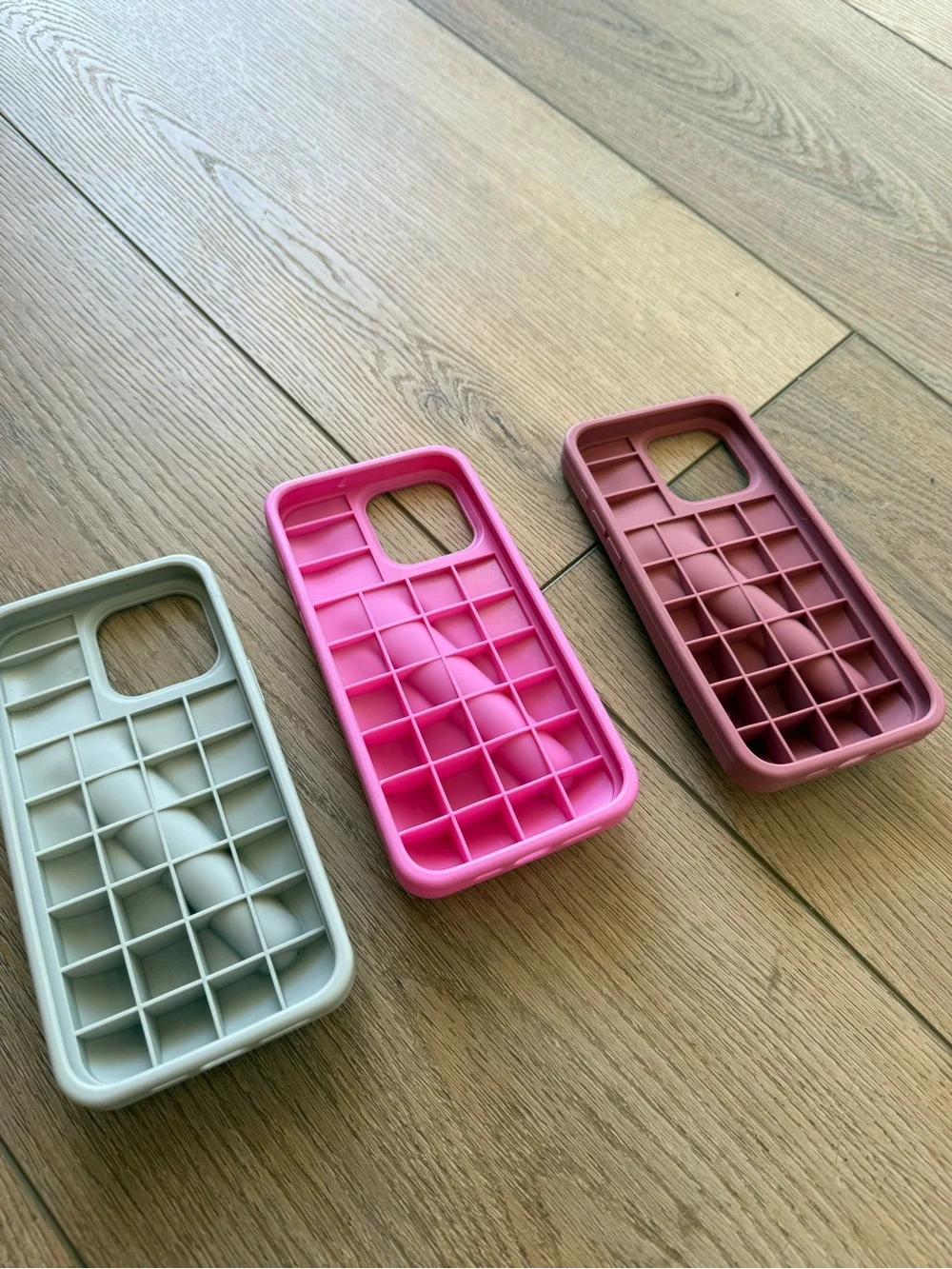 RHODE Silicone Phone Case Trio with Built-In Grip - Cream, Pink, Rose